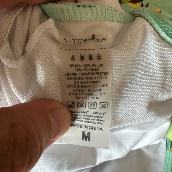 Summer Mae Maternity Lemon One Piece Ruffle Swimsuit size Medium - Picture 5 of 5